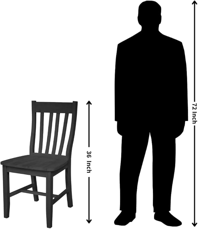 Set of Two Cafe Dining Chairs, Unfinished