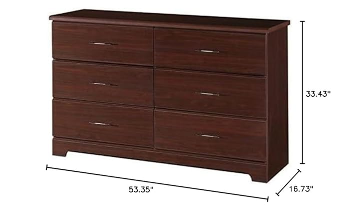 Storkcraft Brookside 6-Drawer Dresser (Espresso) – GREENGUARD Gold Certified, Nursery & Kids Storage, Nursery Essentials, Kids Room Storage, Durable Bedroom Dresser