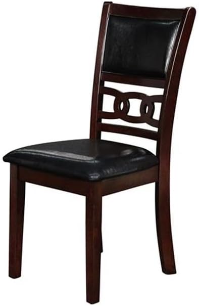 New Classic Furniture Gia 5-Piece Round Dining Set with 1 Dining Table and 4 Chairs, 47-Inch, Ebony