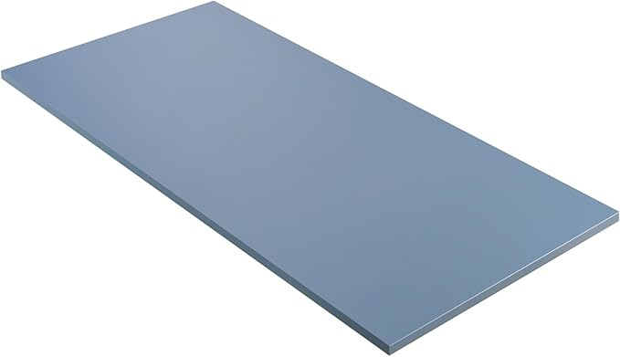 Kaboon 45x20 inch Table Top Universal, Solid One-Piece Desktop, Reversible Melamine Countertop, Double Desks, L-Desk DIY, Grayish Blue