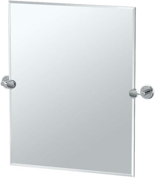 Gatco 4249SM Latitude II Rectangle Mirror,, Chrome, 24 Inch, Frameless Rectangle