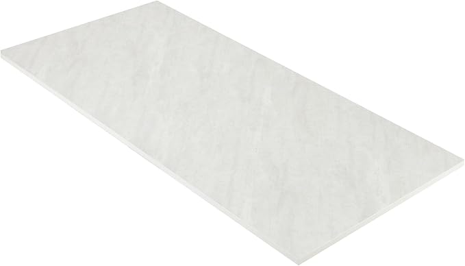 Kaboon Universal Tabletop 59.1"x23.62", Solid One-Piece Melamine Table Top, Double Desk L-Desk DIY, Home and Office Countertop, Sea Salt/White