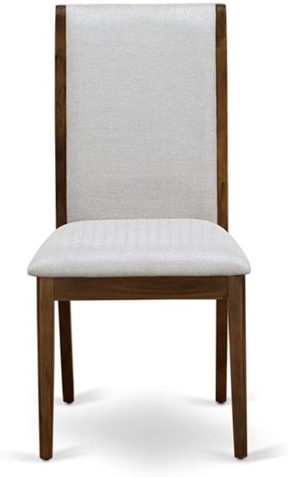 East West Furniture ANLA3-AWA-05 3 Piece Dining Set Includes a Round Kitchen Table with Pedestal and 2 Parson Chairs, 36x36 Inch, Antique Walnut