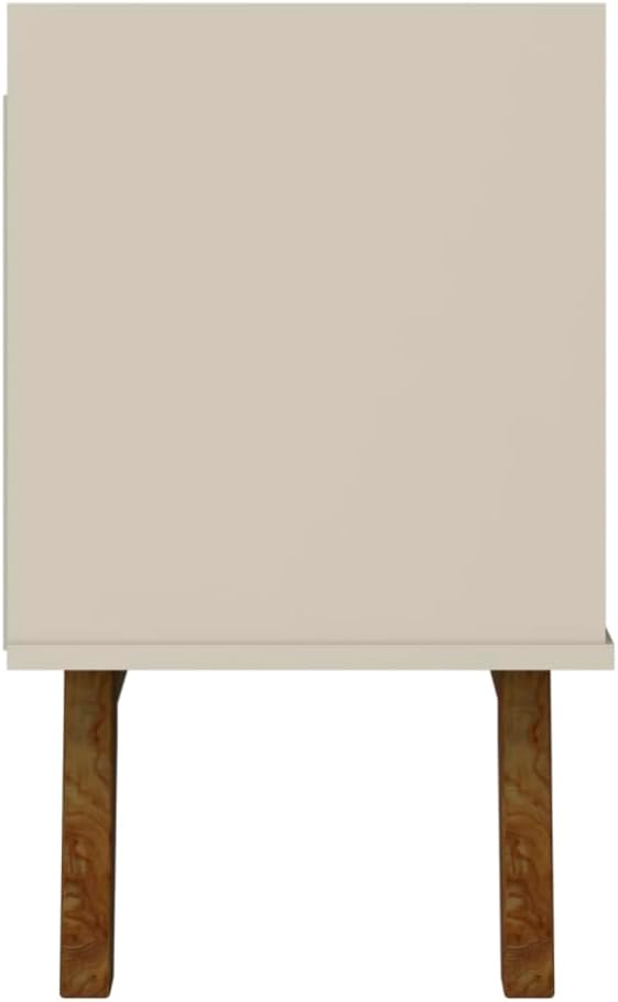 Manhattan Comfort Marcus Mid Century Modern 70 Inch TV Stand with Drawers, Cable Management, 4 Shelves and Soft Close Doors, Entertainment Center and Media Console for Living Room, Off White