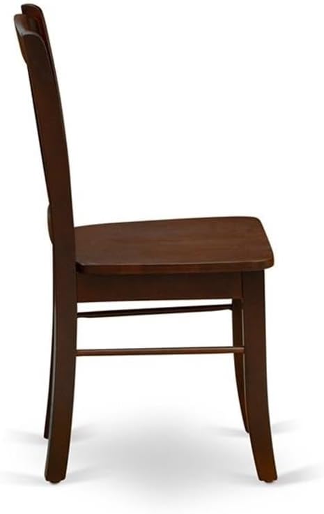 East West Furniture HLDL3-MAH-W 3 Piece Kitchen Table Set for Small Spaces Contains a Round Dining Room Table with Pedestal and 2 Solid Wood Seat Chairs, 42x42 Inch, Mahogany