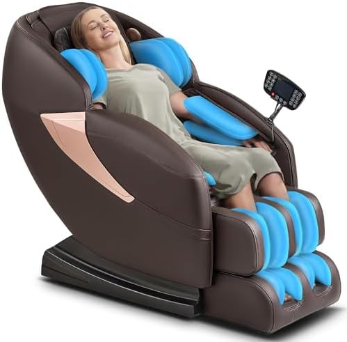 Massage Chair, Zero Gravity Full Body Massage Chair Extra Large Shiatsu Recliner w/ 14 Massage Points, Lumbar & Calf Heating, 20 Auto Modes, Air Compression, Bluetooth Speaker, Touch Screen Controller
