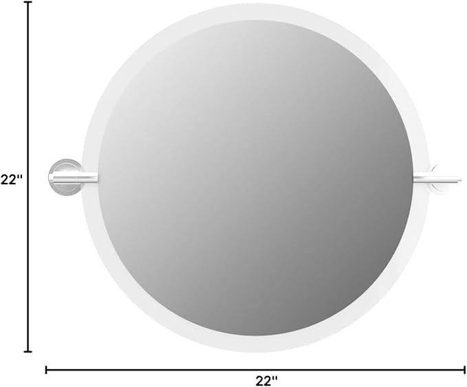 Moen DN0792CH Iso 22-Inch x 22-Inch Frameless Pivoting Bathroom Tilting Mirror, Chrome
