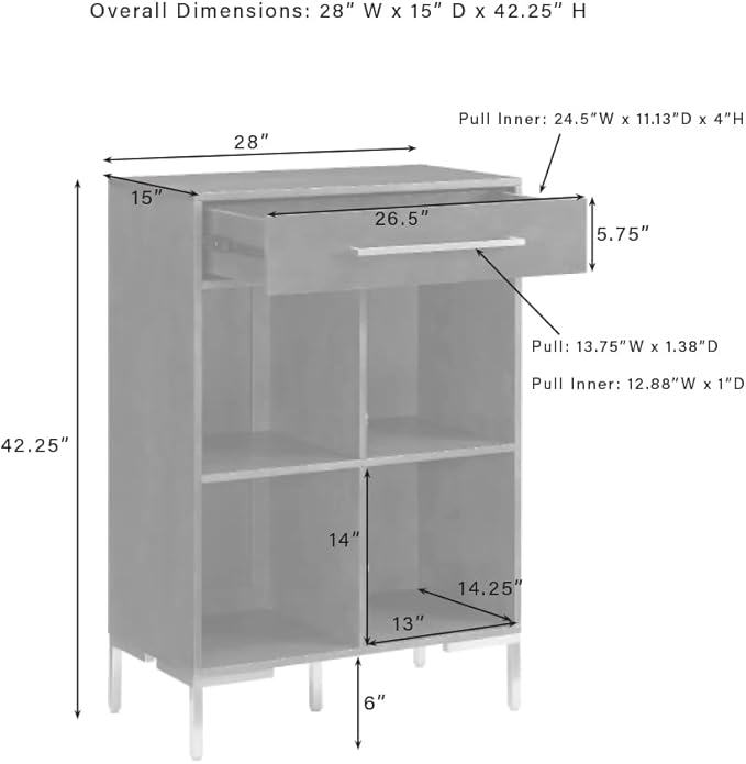 Crosley Furniture Juno Cube Bookcase and Record Player Stand with Storage for Vinyl Records, Dark Brown