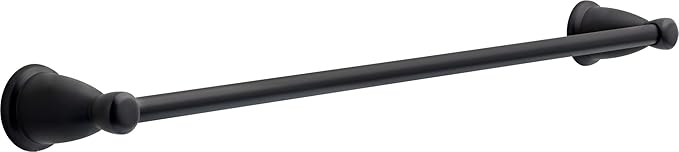 Franklin Brass Kinla 3-Piece Bathroom Set Matte Black 24" Towel Bar Rack, Toilet Paper Holder, Ring KIN3PC-MB