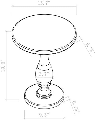 LIKENOW Acrylic End Table,Acrylic Side Table,Modern Nightstand with Clear Small Round Top and Solid Post for Living Room,Bedroom and Lobby 15.7x15.7x19.5 High inches