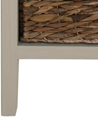 Safavieh Home Michaela Coastal Vintage Grey 4-drawer Side Table