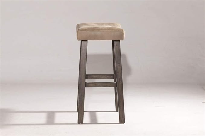 Hillsdale Furniture Saddle Backless, Rustic Gray Bar Stool