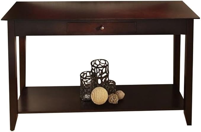 Convenience Concepts American Heritage 1 Drawer Console Table with Shelf, Espresso