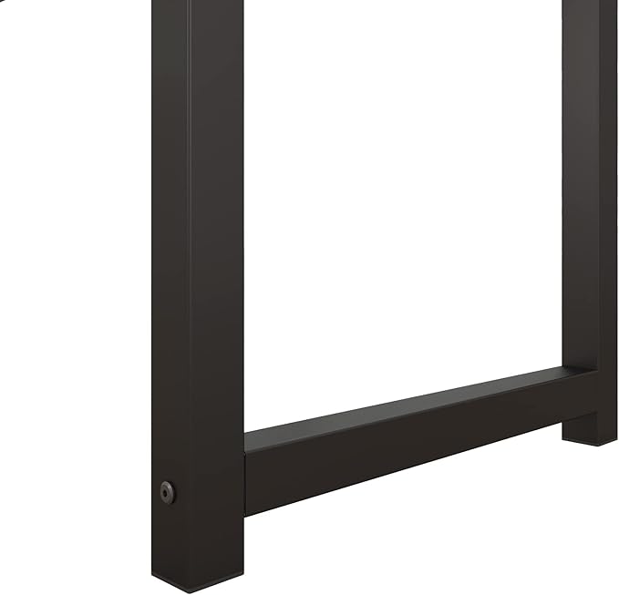 Decoholic 71Inch Home Office Computer Two-Color Panel Desk with Storage Bag and Hook, Black, Sandalwood Color, Industrial Modern Laptop Desk