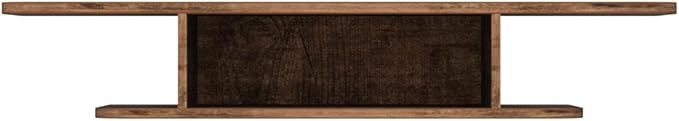 FITUEYES Floating TV Stand Wall Mounted, 2 Tier Floating Entertainment Shelf Under TV for Living Room, Rustic Brown