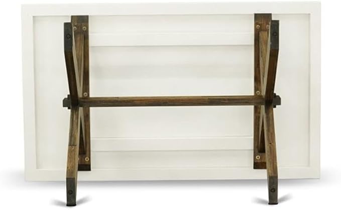 East West Furniture XT726 X-Style Dining Table - a Rectangle Kitchen Table Top with Stylish Legs, 36x60 Inch, Multi-Color