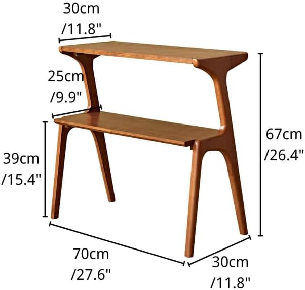 COZYMATIC Fadzai Solid Wood Console Table, Couch Table, Accent Sofa Table with Storage Shelf for Entryway, Hallway, Living Room, Bedroom, Office (Cherry)