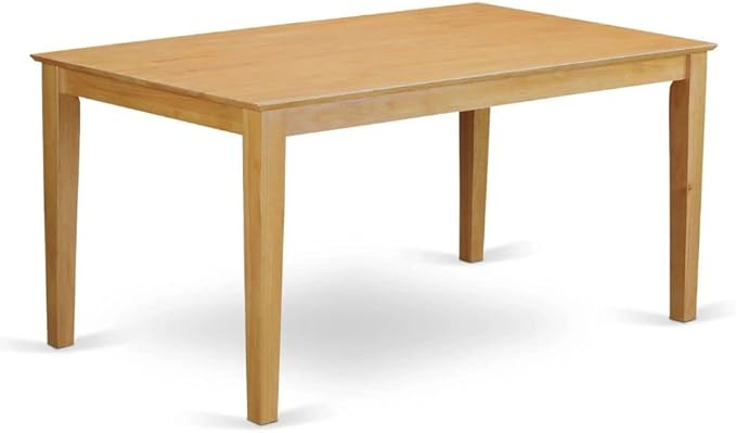 East West Furniture CAPU5H-OAK-C 5 Piece Kitchen Counter Height Dining Table Set Includes a Rectangle Dining Room Table and 4 Linen Fabric Upholstered Chairs, 36x60 Inch, Oak