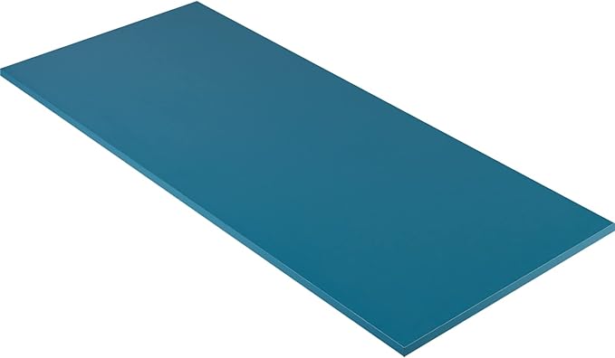 Kaboon Universal Table Top 45.67"x23.62", Solid One-Piece Desktop, Reversible Melamine Countertop, Double Desks, L-Desk DIY, Cyan
