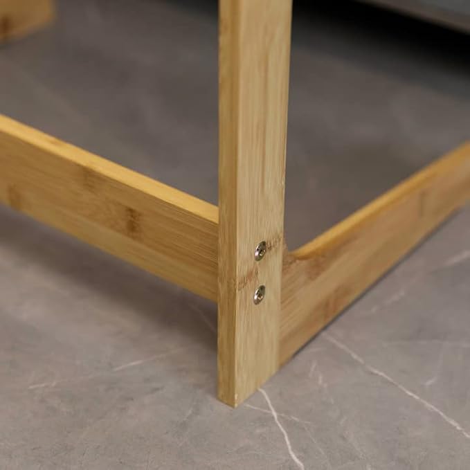 Forevich Tv Tray Table End Couch Table Snack Desk Sofa Side Table Office Furniture L Shape Natural
