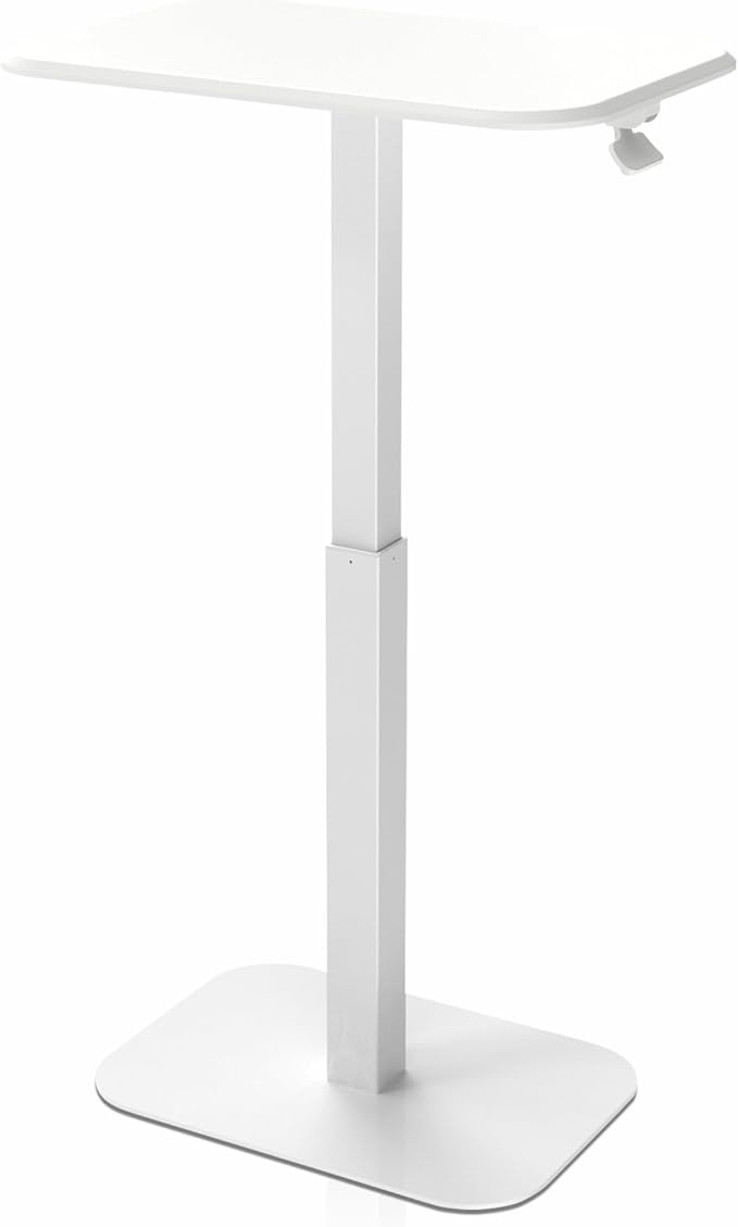 Ergohome™ ELEVANCE Table™ Height Adjustable Minimalist Tables, Laptop Desk, Living Room, Small Side Table, Drink Coffee End Table, Sofa Table for Bedroom, Study and Small Spaces (Table_WhiteCloud)