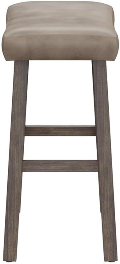 Hillsdale Furniture Saddle Counter Stool, Rustic Gray