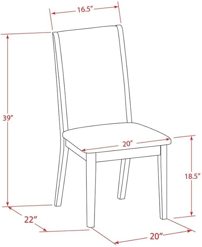 East West Furniture X077LA015-6 6 Piece Dining Set Contains a Rectangle Dining Room Table with X-Legs and 4 Baby Blue Linen Fabric Parson Chairs with a Bench, 40x72 Inch, Multi-Color