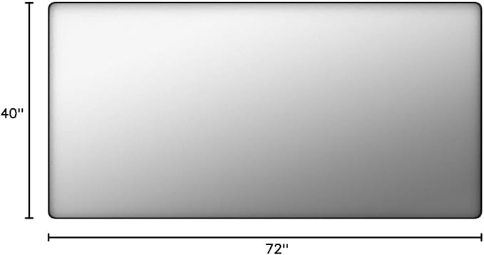 Black Bathroom Mirror 72X40 Inch, Black Metal Framed Mirror for Wall, Rounded Rectangle Matte Bathroom Vanity Mirror with Tempered Glass, Anti-Rust, Horizontal/Vertical
