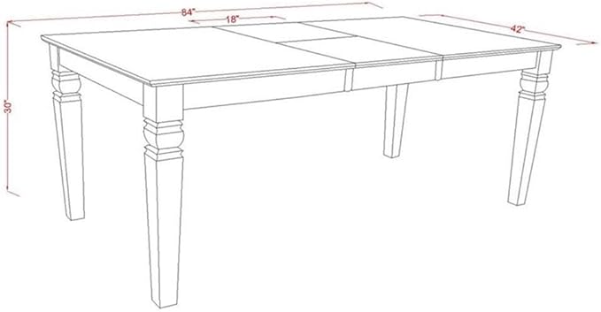 East West Furniture LGGR9-LWH-W 9 Piece Kitchen Table Set Includes a Rectangle Dining Table with Butterfly Leaf and 8 Dining Room Chairs, 42x84 Inch, Linen White
