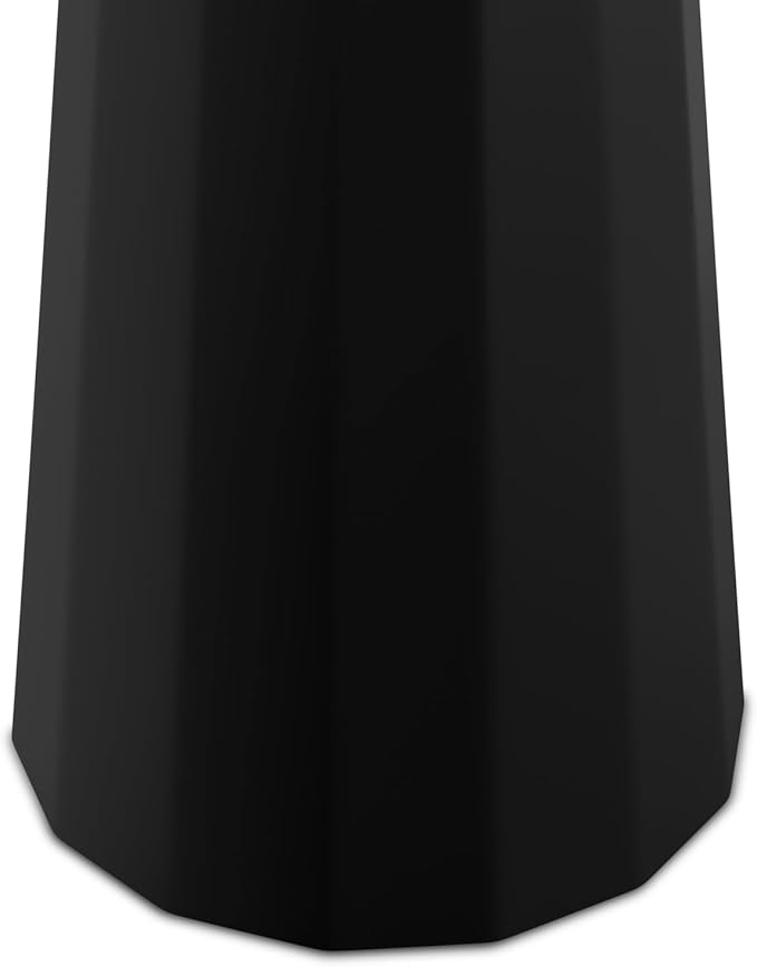 SIMPLIHOME Dayton Solid Mango Wood 13 Inch Wide Round Contemporary Wooden Accent Table in Black, Fully Assembled, for The Living Room and Bedroom