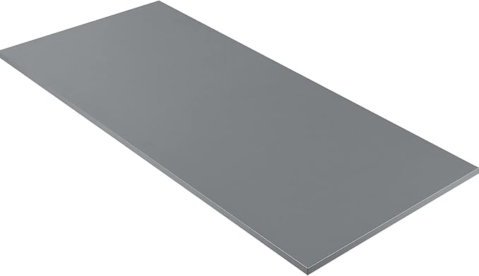 Kaboon Universal Tabletop 59.1"x23.62" Grey, Table Top for Sit Stand Desk, Reversible Melamine Top,Double Desks Home Office