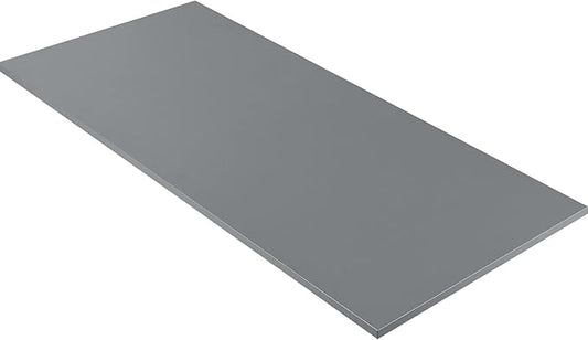 Kaboon 48"x26" Universal Table Top, Solid One-Piece Desktop, Reversible Melamine Countertop, Double Desks, L-Desk DIY, Gray