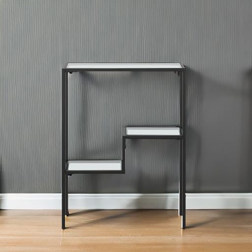 Henn&Hart 22" Wide Rectangular Console Table in Blackened Bronze, Entryway Table, Accent Table for Living Room, Hallway