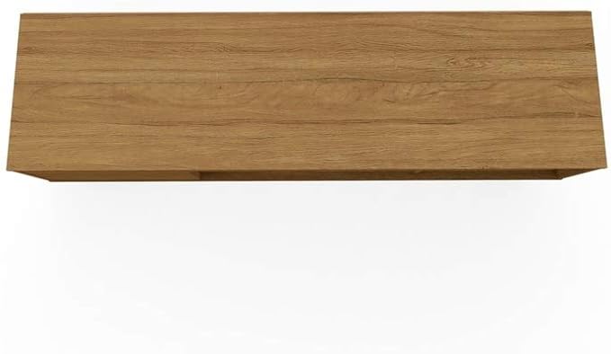 Manhattan Comfort Baxter 53.54" Mid Century TV Stand for Bedroom and Living Room Use, Entertainment Center with Storage, Shelves and Wine Racks, Ideal for 46 to 50 Inch Screens, Cinnamon