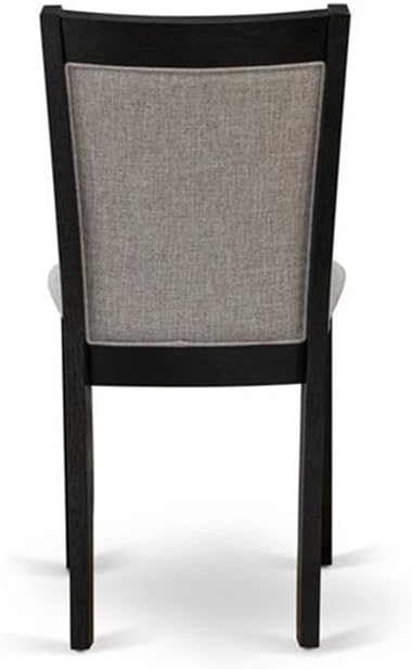 East West Furniture X677MZ606-9 9 Piece Dining Room Furniture Set Includes a Rectangle Dining Table with X-Legs and 8 Shitake Linen Fabric Upholstered Chairs, 40x72 Inch, Multi-Color
