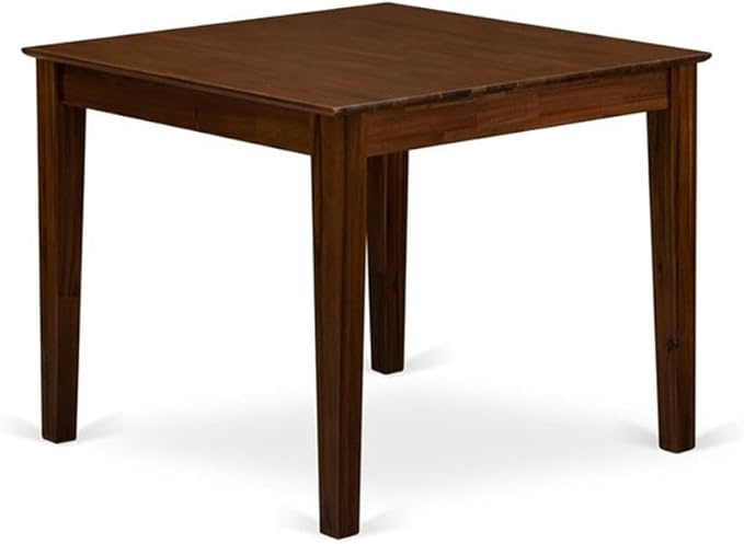 East West Furniture OXSI3-AWA-04 3 Piece Dining Set Includes a Square Dining Room Table and 2 Parson Kitchen Chairs, 36x36 Inch, Antique Walnut