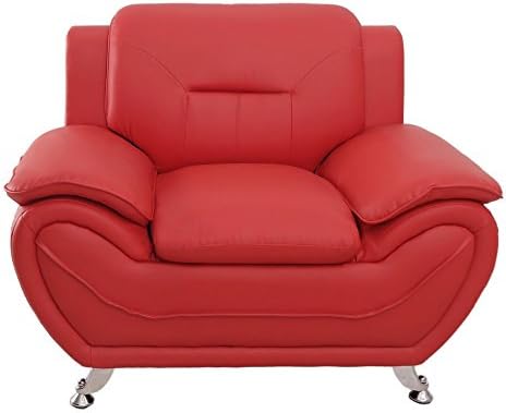 Container Furniture Direct Michael Sofa and Chair Set, Red