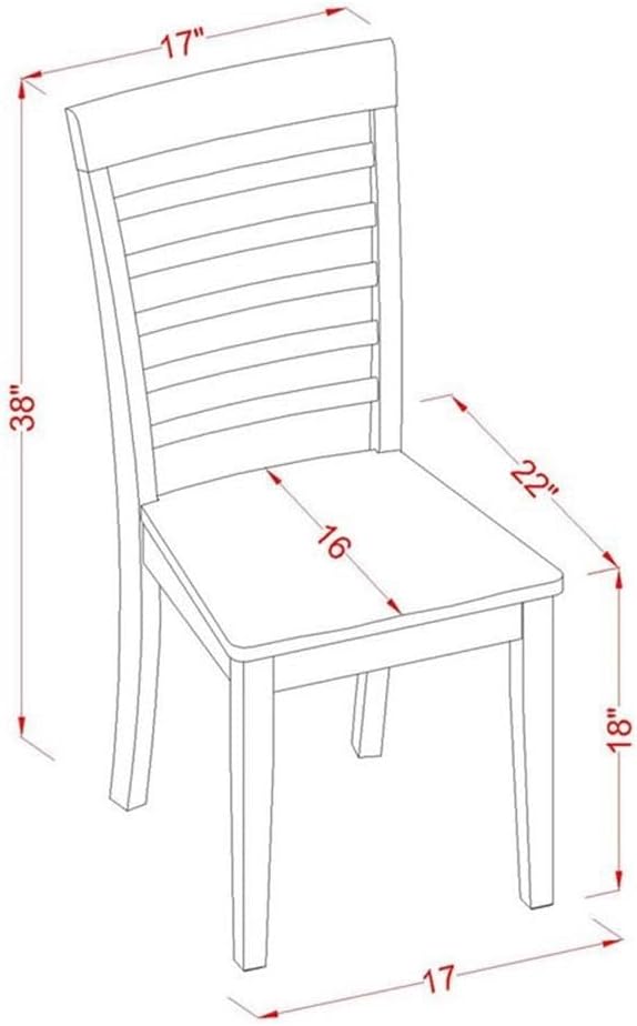 East West Furniture DOML9-MAH-W 9 Piece Dining Set Includes a Rectangle Dining Room Table with Butterfly Leaf and 8 Kitchen Chairs, 42x78 Inch, Mahogany