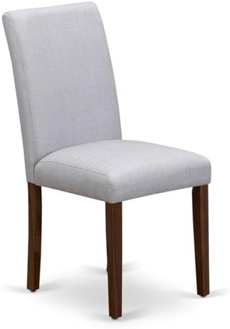 East West Furniture ANAB5-AWA-05 5 Piece Kitchen Table & Chairs Set Contains a Round Dining Room Table with Pedestal and 4 Upholstered Chairs, 36x36 Inch, Antique Walnut