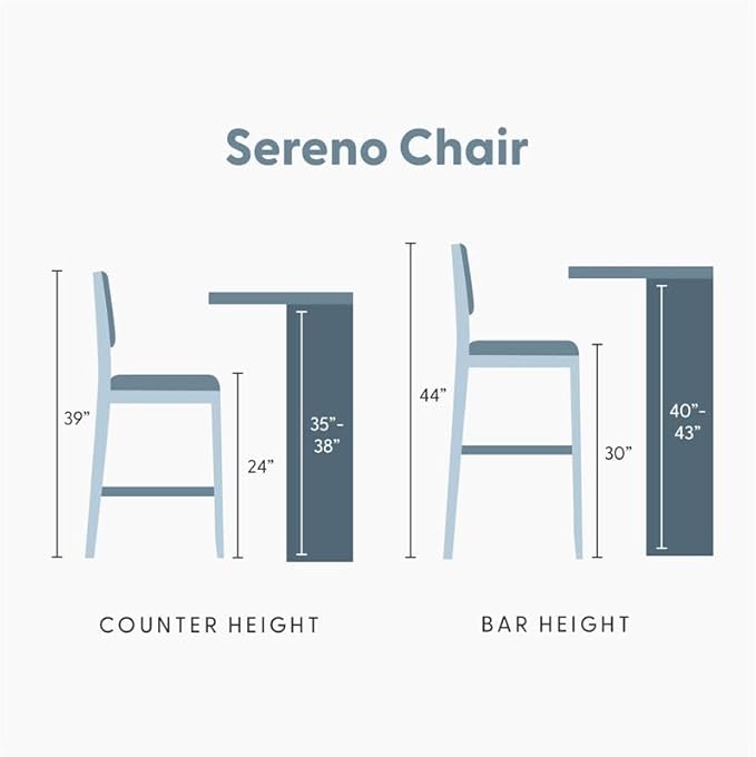 Plank+Beam Sereno Bar Stool, 30", Set of 2, Sturdy Wood Modern Kitchen Bar Height Stool, Upholstered Cushion Bar Chair with Back, Antique White/Ivory