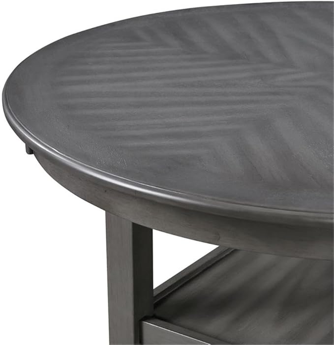 New Classic Furniture Amy 5-Piece Counter Dining Table Set, Gray