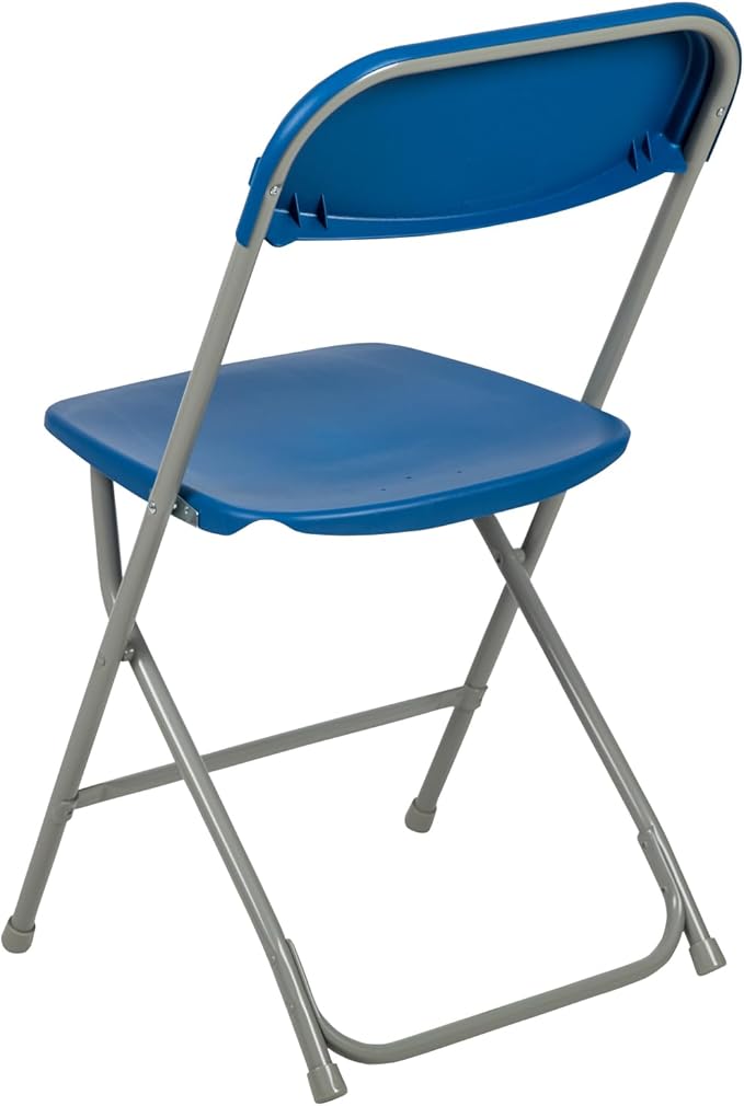 Flash Furniture Hercules Series Plastic Folding Chair - Blue - 6 Pack 650LB Weight Capacity Comfortable Event Chair-Lightweight Folding Chair