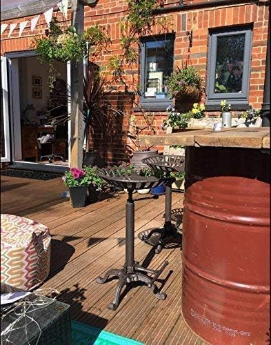 LOKKHAN Tractor Seat Bar Stool-Rustic Industrial Bar Stool-Farmhouse Cast Iron Swivel Stool-Counter Height Adjustable-Extra Tall Pub Height-24-31 inch (Matte Rust)