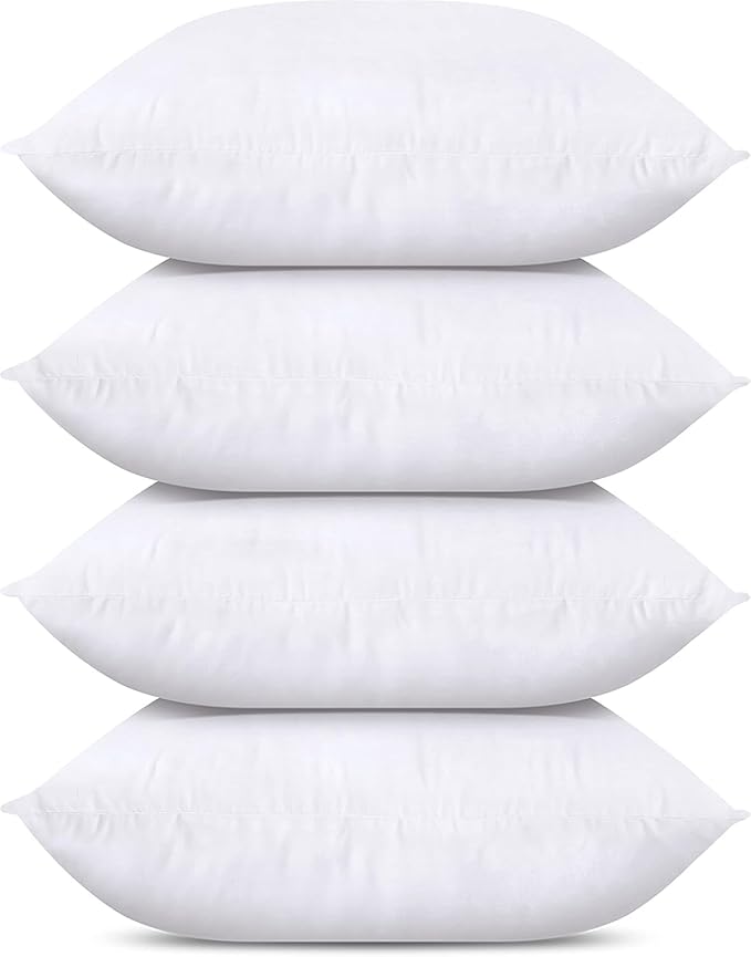 Utopia Bedding Throw Pillows Insert (Pack of 4, White) - 28 x 28 Inches Bed and Couch Pillows - Indoor Decorative Pillow