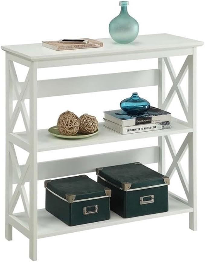 Convenience Concepts Oxford 3 Tier Bookcase, White
