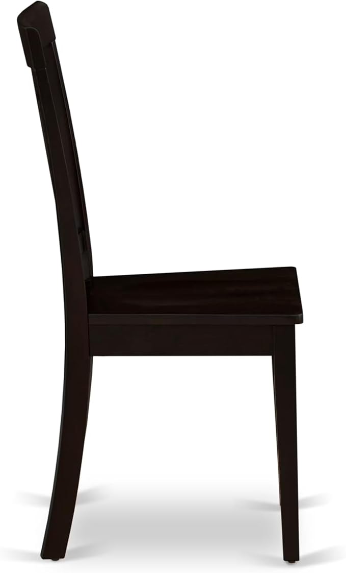 East West Furniture ANTI5-CAP-W 5 Piece Dinette Set for 4 Includes a Round Kitchen Table with Pedestal and 4 Dining Chairs, 36x36 Inch, Cappuccino