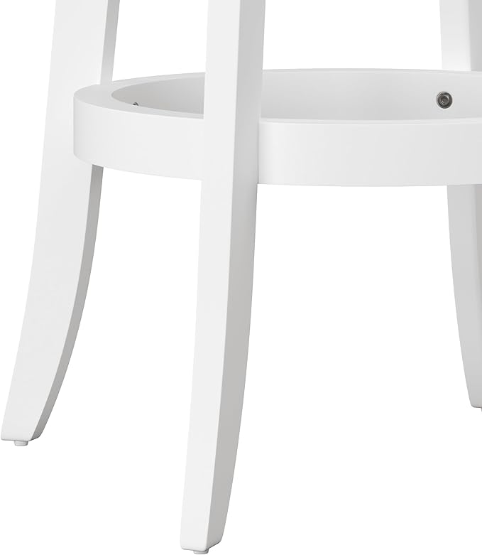 HILLSDALE Presque ISLE Wood BAR Height Swivel Stool White