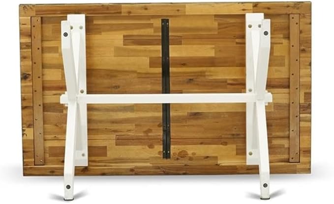East West Furniture XT076 X-Style Kitchen Table - a Rectangle Dining Table Top with Stylish Legs, 36x60 Inch, Multi-Color
