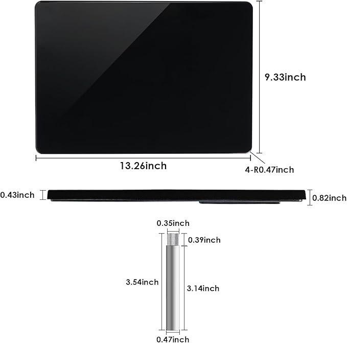 Home Theater Seating Series Swivel Tray Table for Wei lianda Home Theater Seat Bright Black