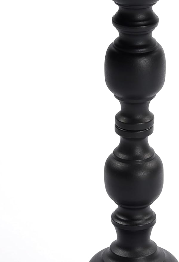 Drink Table for Small Spaces, Martini Table Cocktail Tables Drink Stand, Modern Small Side Pedestal Table, Accent End Metal Round Coffee Table for Living Room, Bedroom, Patio, Bar, Black